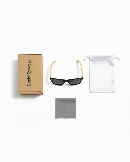 Bambú Wayfare Classic – Negro / Lente Negro (UV400)